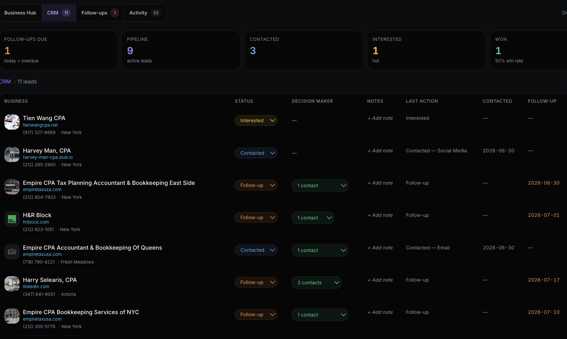 CRM Pipeline preview
